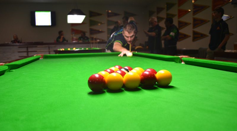 Pool club players at a club event