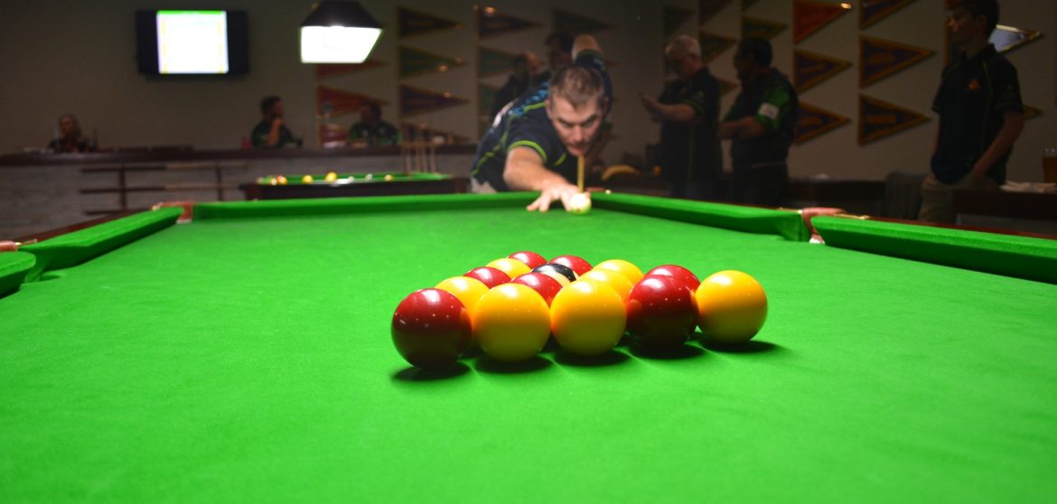 Pool club players at a club event